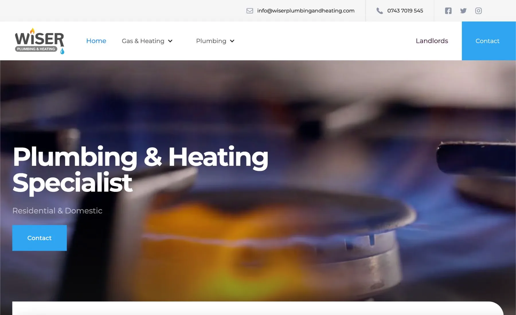 Wiser Plumbing & Heating – Website